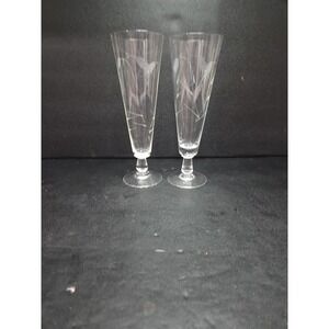 Noritaki Sasaki Wheat Beer Glass Goblets, Set of 2,‎ 8.5" Tall, 12 Oz Capacity